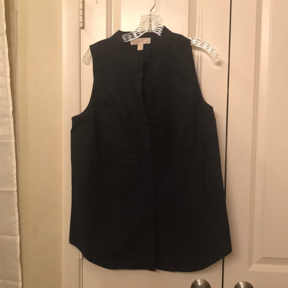 Michael Kors Button Down Sleeveless Blouse